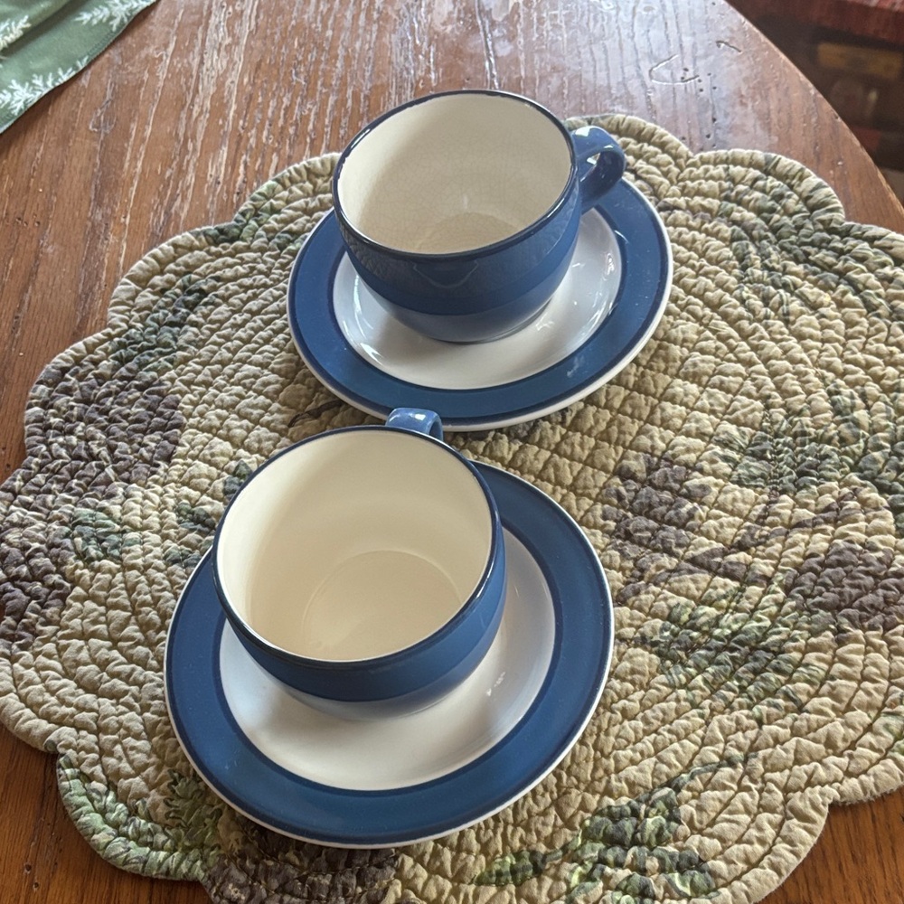 Nancy Calhoun “Fusions” Sky Blue & Sapphire Teacup Set